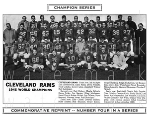 1945 Cleveland Rams World Champions 8X10 inch poster print photo RP - Picture 1 of 1