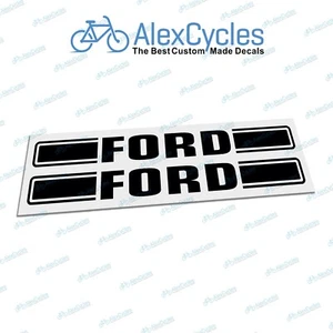 x2 Ford Tractor Loader 24” Premium Black Decals Stickers Set Emblem Logo 4x4 AG - Picture 1 of 1