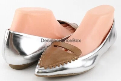 ROMI REBEL DE LUJO Plateado Marrón Cuero Metálico Diseñador Punta Plana 9 EUR 39,5 Foto 1 de 4