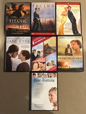dvds lot, Titanic, Jane Eyre, Nicholas Sparks, romance, drama, 10 movies - Image 1 of 2