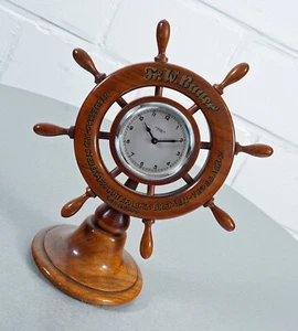 elegante reloj de mesa de diseño Kienzle de 8 días cuerda manual volante publicidad antigua Art Déco - Imagen 1 de 10