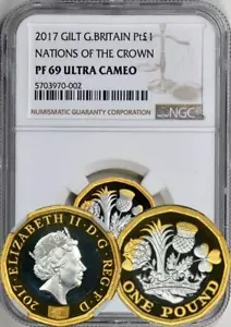 2017 Platinum Nations of the Crown 1 Pound NGC PF-69 Ultra Cameo. Mintage - 250! - Picture 1 of 1