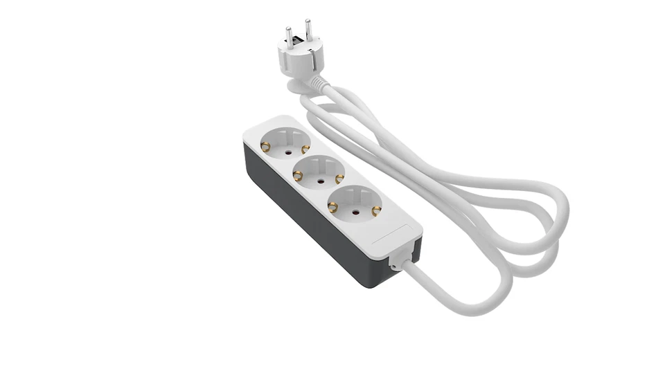 Type F - German Schuko 3 Gang Extension Leads, 1.5m Cable, 16A, 250 V ac - Image 1 of 1