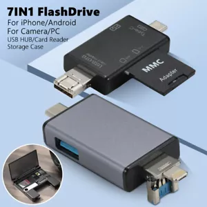 5 in 1 Memory Card Reader USB 3.0 OTG Adapter SD Card Reader For iPhone/iPad USA - Picture 1 of 20
