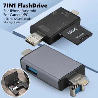 5 in 1 Memory Card Reader USB 3.0 OTG Adapter SD Card Reader For iPhone/iPad USA - Image 1 of 4