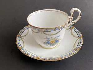 Aynsley Art Decor Bone China Tea Cup And Saucer Hand Painted  Antique - Picture 1 of 6