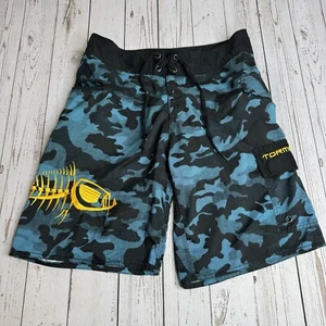 Tormenter Board Shorts Swim Surf Trunks Mens Size 30 Billfish Bones Blue Camo - Picture 1 of 10