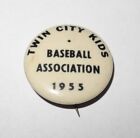 1955 Twin Cities Kids Minnesota Baseball Booster Pin Button Token Medal Pinback