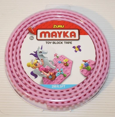 ZURU MAYKA TOY BLOCK TAPE for LEGO & Building Blocks 6.5 Ft Light Pink NEW - Image 1 of 4