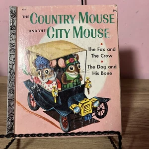 The Country Mouse And The City Mouse Fox Crow Dog Bone Little Golden Book - Picture 1 of 14