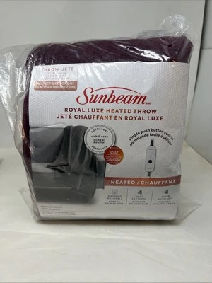 Sunbeam Royal Luxe Heated Throw New Dark Color - Image 1 of 4