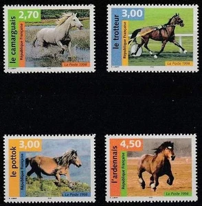 Frankrijk postfris 1998 MNH 3326-3329 - Paarden / Horses - Picture 1 of 1