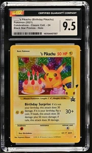 PTCG Pokemon CGC9.5 Birthday Pikachu Holo 2021 #24 Celebrations 25th English - Picture 1 of 2