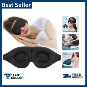 MZOO Luxury Maschera Occhi Sonno per Dormiente Laterale Uomo Donna, Zero Pressione Occhi 3D Sleeve - Foto 1 di 9