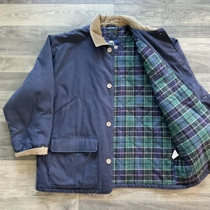 Neu mit Etikett Woodlake Barn Chore Mantel Feldjacke Herren XL marineblau Cordkragen - Bild 1 von 10