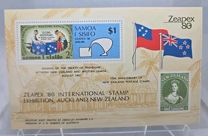 1980 Samoa Zeapex '80 International Stamp Exhibition Minisheet Unmounted Mint - Picture 1 of 3