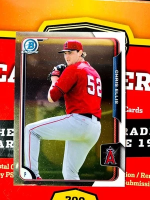 2015 BOWMAN CHROME DRAFT #132 CHRIS ELLIS LOS ANGELES ANGELS 1189 - Image 1 of 2