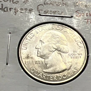 2016 Harpers Ferry Quarter STRIKE ERROR Mint Mark Error - Picture 1 of 3