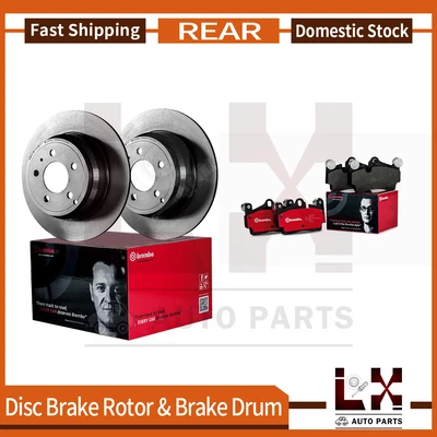 Juego de 6 pastillas y rotor de freno de disco trasero Brembo para Porsche 911 1999-2008 Foto 1 de 4