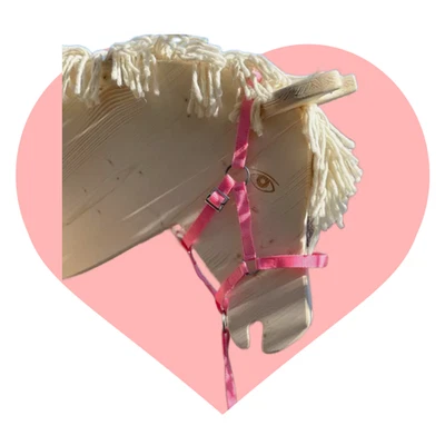 Hobbyhorse und Spielpferde Halfter Nylon mit Strick PINK - Bild 1 von 3