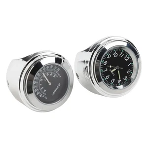 Handlebar Clock Motor Clock Watche Motorcycle 22-25mm Luminous Function - Picture 1 of 12