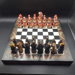 PERUANISCHES SCHACHSPIEL - Handgefertigtes Holz - Bild 1 von 24