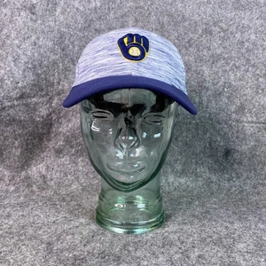 Cappello Milwaukee Brewers berretto cinturino schiena donna blu bianco MLB baseball nuova epoca - Foto 1 di 11