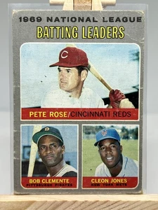 1970 Topps - League Leaders Pete Rose, Roberto Clemente, Cleon Jones #61 HOF - Picture 1 of 2