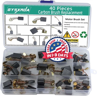 40 Escobillas Carbon Para Motor Electrico 10 Tamaños Diferentes Para Pieza - Image 1 of 4