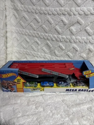 Hot Wheels MEGA Hauler + 4 Cars Vehicles FPM81  NEW FREE SHIPPIG GIFT TOY KIDS - Image 1 of 4