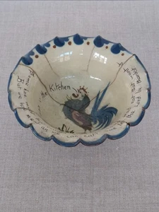 Aller Vale Motto Ware Torquay Pottery Rooster Bowl - Picture 1 of 7