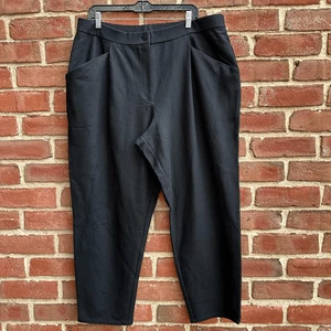 Eileen Fisher $228 Women's Boiled Wool Jersey Carrot Pant Black XL - Picture 1 of 11