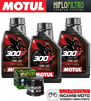 Kit Tagliando 3 OLIO [MOTUL] 300V 15w50 + FILTRO Yamaha YZF-R6 600 2016 2017 Foto 1 de 4