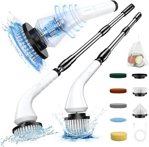 Electric Spin Brush for Cleaning Bathroom, Tub, Tile, Floor, etc (White) - Picture 1 of 8