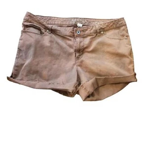 Custom Tie-dye Shorts Cutoffs Brown Shortie Short 14 Mid rise - Picture 1 of 6