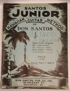 Vintage Sheet Music - Santos Junior Hawaiian Guitar Method Part 1 - 1931 - Picture 1 of 5