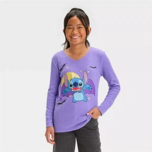 Girls' Disney LILO and STITCH Halloween T-Shirt Size XS S L XL vampire bats NWT - Picture 1 of 1
