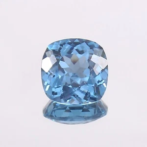 AAA Natural Flawless Brazilian Aquamarine Loose Cushion Gemstone Cut 10x10 MM - Picture 1 of 4