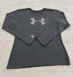Under Armour Camicia Donna Consapevolezza Cancro al Seno Atletica Grigio Medium - Foto 1 di 9