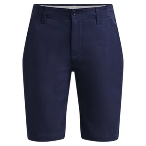 Under Armour Boys Navy Blue Showdown Golf Chino Shorts Flat Front Size YXL NWT - Picture 1 of 8