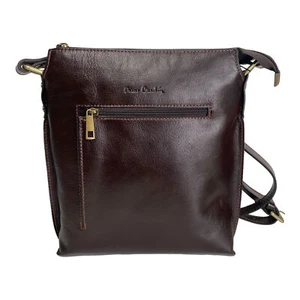 BORSA BORSELLO TRACOLLA UOMO PIERRE CARDIN 4230 PELLE MORO ORIGINALE - Bild 1 von 5