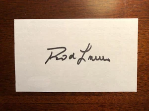 ROD LAVER “Grand Slam Tennis Champion” AUTOGRAPHED 3X5 INDEX CARD-JSA NN99072 - Picture 1 of 3