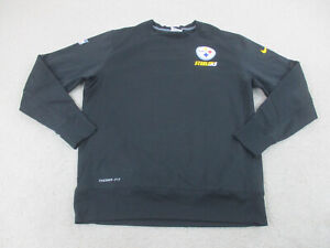 Pittsburgh Steelers Sweater Adult Large Black Football Sweatshirt Nike Mens A34*