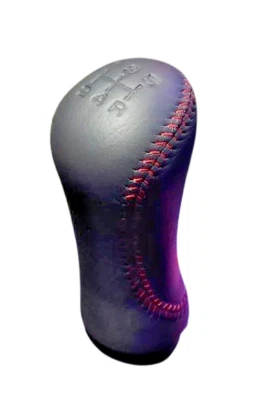 Nissan Genuine 300ZX Fairlady Z Z32 Leather Manual Shift Knob Red Stitch OEM JDM — 第 1/4 张图片