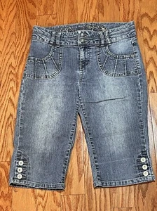CANDIES, Girls Youth Size 16, Stretch, Just Below Knee, Capri, Blue Jeans - Picture 1 of 12