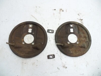82-92 FIREBIRD CAMARO REAR DRUM BRAKE BACKING PLATES DUST SHIELDS ORIGINAL - Image 1 of 4
