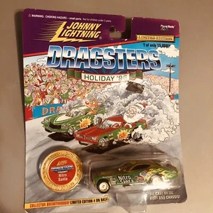 Johnny Lightning Dragsters Holiday '96 Gold & Red Nitro Santa Funny Car 1/64 - Picture 1 of 7