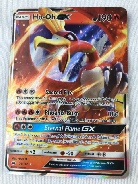 Carta Pokemon Ho-oh Gx Em Ingles + 9 Gx Em Ingles