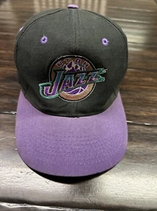 Sombrero trasero a presión vintage años 90 Utah Jazz Logo 7 sargas - Imagen 1 de 7
