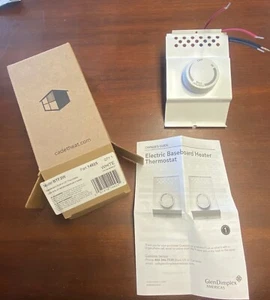 NOS Cadet Heat Model BTF2W Part #14925 White Baseboard Built-in DP Thermostat - Picture 1 of 3